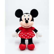Tigoes Minnie Mouse  Peluş Oyuncak 35 cm  Kırmızı Elbiseli Sevimli Peluş