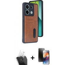 İlk El Grup Ieg™ Redmi Note 13 Pro 5g Kılıf Yörünge Işık Serisi - Siyah 3D Antistatik Mat Seramik Nano Ekran Koruyucu + Şeffaf Kamera Lens Koruma Cam