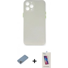 İlk El Grup Ieg™ iPhone 12 Pro Max Yadigar Yansıma Serisi - Siyah Joko 5d Cam + Gökkuşağı Shine Kamera Lens Koruma Cam