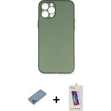 İlk El Grup Ieg™ iPhone 12 Pro Max Yadigar Yansıma Serisi - Siyah Joko 5d Cam + Gökkuşağı Shine Kamera Lens Koruma Cam