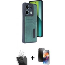 İlk El Grup Ieg™ Redmi Note 13 Pro 5g Kılıf Yörünge Işık Serisi - Siyah 3D Antistatik Mat Seramik Nano Ekran Koruyucu + Şeffaf Kamera Lens Koruma Cam