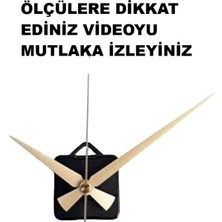 Cnr Shop Saat Mekanizması, 14 mm Şaft Boyu Saat Makinesi Sessiz Çalışır Akrep-Yelkovan-Saniye-(Askılı)