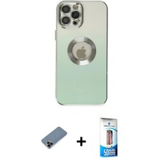 İlk El Grup Ieg™ iPhone 12 Pro Max Kutup Yansıma Özel Seri - Siyah 5d Eko Cam Ekran Koruyucu + Siyah Shine Kamera Lens Koruma Cam