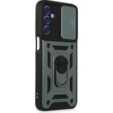 Colezium Galaxy M34 5g Kılıf Pars Lens Yüzüklü  - Yeşil