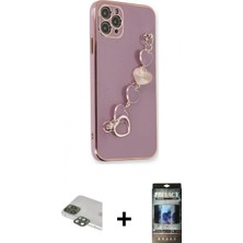 İlk El Grup Ieg™ iPhone 11 Pro Max Nova Işık Prime - Siyah 34D Hayalet Izgaralı Cam + Yeşil Pers Alüminyum Kamera Lens