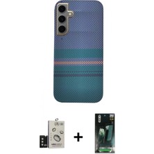 İlk El Grup Ieg™ Galaxy S24 Eksen Prime - Şeffaf 360 Full Body Arka Koruyucu + Titanyum Gri Bilvis Titan Kamera Lens