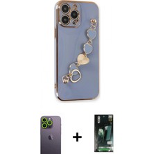 İlk El Grup Ieg™ iPhone 13 Pro Max Nova Işık Prime - Şeffaf 360 Full Body Arka Koruyucu + Yeşil Neon Fosforlu Kamera Lens