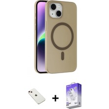 İlk El Grup Ieg™ iPhone 14 Çekirdek Modern Prime - Siyah Bilvis 5in1 3D Magic Cam Ekran Koruyucu + Kırmızı Diamond Kamera Lens