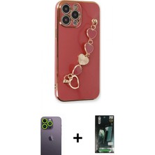 İlk El Grup Ieg™ iPhone 13 Pro Max Nova Işık Prime - Şeffaf 360 Full Body Arka Koruyucu + Yeşil Neon Fosforlu Kamera Lens
