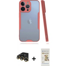 İlk El Grup Ieg™ iPhone 14 Pro Max Atlas Asil Serisi - Siyah Mat Seramik Nano Ekran Koruyucu + Gold Raze Metal Kamera Lens