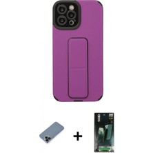 İlk El Grup Ieg™ iPhone 12 Pro Max Çekirdek Yansıma - Siyah 360 Mat Full Body Arka Koruyucu + Siyah Metal Kamera Lens Koruma Cam
