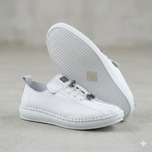 Kindep (Iniesta) Içi Dışı Hakiki Deri Hafif Rahat Günlük Kadın Ayakkabı Beyaz