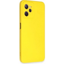 Colezium Realme C35 Kılıf Nano Içi Kadife  - Sarı