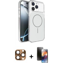 İlk El Grup Ieg™ iPhone 16 Pro Max Kutup Doku Serisi - Siyah 3D Antistatik Mat Seramik Nano Ekran Koruyucu + Çöl Titanyum Pers Alüminyum Kamera Lens