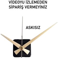 Cnr Shop Saat Mekanizması, 14 mm Şaft Boyu Saat Makinesi Sessiz Çalışır Akrep-Yelkovan-Saniye-(Askısız)