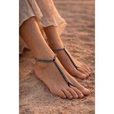 Irısıma Boncuk Detaylı Halhal (Çift) – Ayak Takısı Barefoot Sandal