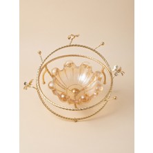 Decovio Golden Rose Sunumluk Kase Şekerlik Lokumluk