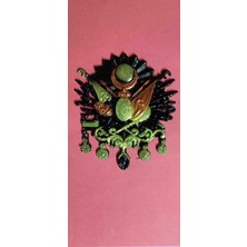 Miina Aksesuar Epoksi Reçine Çeşitli Renklerde Dekore Edilmiş Dekoratif Bir Görünüm Sunan Osmanlı Arması Tuğrasi