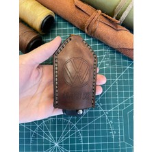 Anahtarlık Kese-Hakiki Deri - El Dikişi -Kişiye Özel Basklı