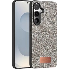 Senka Onegif Samsung Galaxy S25 Plus Bright Simli Kapak - Gümüş