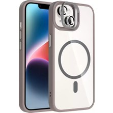 Senka Joko Iphone 14 Remim Lensli Magsafe Standlı Kapak - Titan Gri