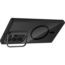 Senka Joko Samsung Galaxy S25 Ultra Remim Lensli Magsafe Standlı Kapak - Siyah