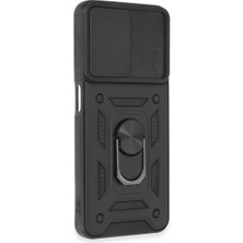 Colezium Realme C35 Kılıf Pars Lens Yüzüklü  - Siyah