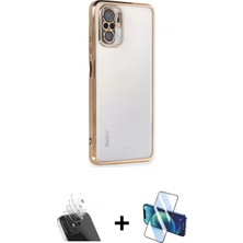 İlk El Grup Ieg™ Redmi Note 10 Kılıf Vadi Minimal - Siyah 3D Antistatik Seramik Nano Ekran Koruyucu + Şeffaf Kamera Lens Koruma Cam