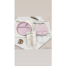 Oioi 3'lü Beslenme Seti (Mama Önlüğü -Porsiyon Tabak-Nam Nam Kaşık