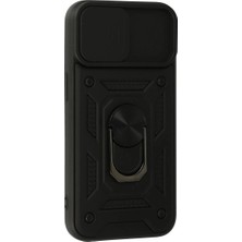 Colezium Iphone 13 Kılıf Pars Lens Yüzüklü  - Siyah