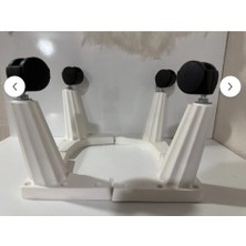 Şahmeli Lüx Tekerlekli Sehpa Masa Ayağı,akıllı Sehpa Ayağı, Sihirli Sehpa Ayağı Beyaz 4 Adet 360 Derece 20 cm