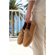 Grado Hakiki Deri Erkek Bağcıklı Espadril