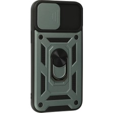 Colezium Iphone 13 Pro Max Kılıf Pars Lens Yüzüklü  - Yeşil