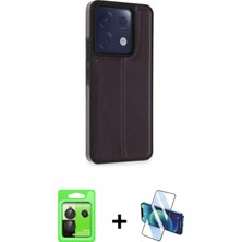 İlk El Grup Ieg™ Redmi Note 13 Pro 5g Kılıf Çekirdek Klasik - Siyah 3D Antistatik Cam Ekran Koruyucu + Siyah Raze Metal Kamera Lens