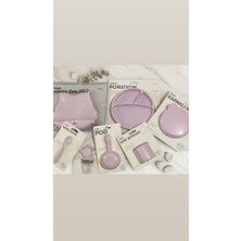 Oioi Beslenme Seti 7'lı (Kapaklı Kase +Porsiyon Tabak +Mama Önlüğü+Nam Nam Kaşık+Mini Bardak+Pod+Püre)