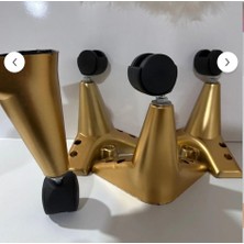 Şahmeli 4 Adet Gold Tekerlekli Sihirli Sehpa Masa Ayağı Akıllı Sehpa Masa Ayağı Orta Sehpa Ayağı 360 Derece