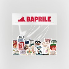 Baprile Kitap Temalı Sticker Paketi 20 Parça Bookish Kaliteli Su Geçirmez Etiket Seti