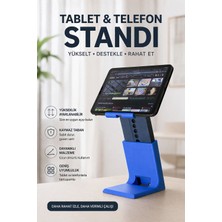Yapı3D Ayarlanabilir Tablet & Telefon Standı | Yükseklik Ayarlı Masaüstü Stand | Kaymaz Taban Ergonomik Tutucu