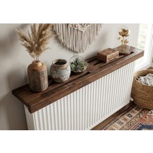 Maison Linden Eskitme Masif Ahşap Petek Üstü Raf 150 cm Dekoratif Kalorifer Üstü Raf El Işçiliği Doğal