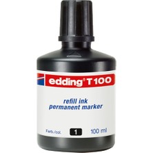 Edding T-100 Siyah Permanent Kalem Mürekkebi 100 Ml
