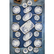 Pinkev Spring 27 Parça 6 Kişilik Seramik Kahvaltı Pasta Sunum Tabağı Takımı