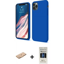 İlk El Grup Ieg™ iPhone 11 Pro Kozmos Yansıma Özel Seri - Siyah 5d Hayalet Cam Ekran Koruyucu + Turuncu Renkli Kamera Lens Koruma Cam
