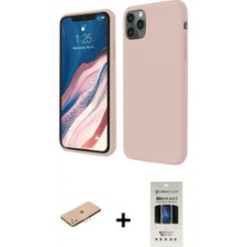 İlk El Grup Ieg™ iPhone 11 Pro Kozmos Yansıma Özel Seri - Siyah 5d Hayalet Cam Ekran Koruyucu + Turuncu Renkli Kamera Lens Koruma Cam