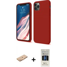 İlk El Grup Ieg™ iPhone 11 Pro Kozmos Yansıma Özel Seri - Siyah 5d Hayalet Cam Ekran Koruyucu + Turuncu Renkli Kamera Lens Koruma Cam