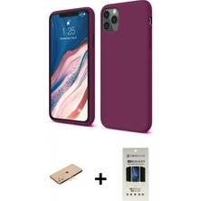 İlk El Grup Ieg™ iPhone 11 Pro Kozmos Yansıma Özel Seri - Siyah 5d Hayalet Cam Ekran Koruyucu + Turuncu Renkli Kamera Lens Koruma Cam