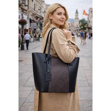 Duki Daso Türkiye Siyah Dokulu Panel Omuz Çantası | Siyah MT1589