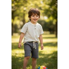 Butik Erkek Çocuk %100 Pamuklu Waffle Kumaş 2'li Alt - Üst Takım