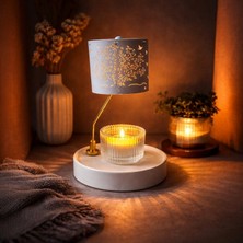 Hediye Fikri Naroote Dönen Tealight Mumluk – Yaşam Ağacı Tasarımlı Paslanmaz Çelik Carousel Mumluk, Dekoratif Ev Aksesuarı