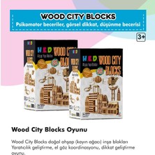 AyrStore Wood City Blocks Ahşap Şehir Blokları (Kayın Ağacı)