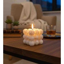 Home Art Paris Lüks Dekoratif simli Bubble Mum Seti - Simli ve Aromatik Kokulu El Yapımı Estetik Küp Mumlar